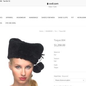 Susan van der Linde custom fur hat. This is NEW!!! Gorgeous classy sassy!!